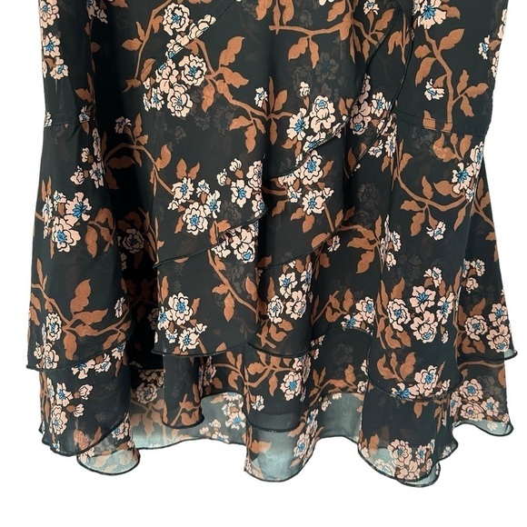 SCOTCH & SODA WOMENS FLORAL ASYMMETRICAL FLOWY FISHTAIL MAXI SKIRT XS NWOT - Picture 2 of 10